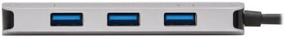TRIPP LITE Three USB-A Ports USB-C Hub, USB 3.2 Gen 1, 5 Gbps Data Transfer, 100W Power Delivery Charging 20V 5A, Gigabit Network Port, Sturdy Aluminum Housing, 3-Year Warranty (U460-003-3AGALC)