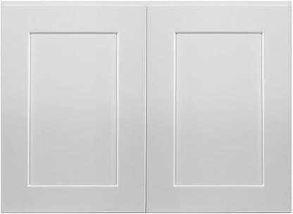 Design House Brookings Shaker Fully Assembled Wall Kitchen Cabinet W3324, 33 W x 12 D x 24 H, Painted White, Solid Wood, Design House, 613406