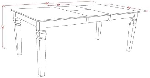 East West Furniture LGDA7-LWH-C 7 Piece Modern Dining Table Set Consist of a Rectangle Wooden Table with Butterfly Leaf and 6 Linen Fabric Dining Room Chairs, 42x84 Inch, Linen White
