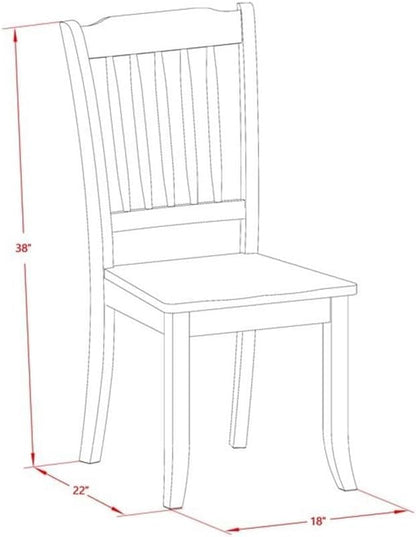 East West Furniture LGDA9-LWH-W 9 Piece Dining Room Table Set Includes a Rectangle Kitchen Table with Butterfly Leaf and 8 Dining Chairs, 42x84 Inch, Linen White