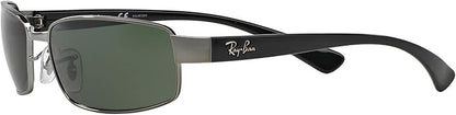 Ray-Ban RB3364 Metal Polarized Rectangular Sunglasses