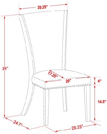 East West Furniture X077VE005-9 9 Piece Modern Dining Table Set Includes a Rectangle Wooden Table with X-Legs and 8 Grey Linen Fabric Parsons Dining Chairs, 40x72 Inch, Multi-Color