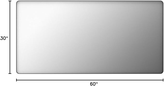 LOAAO 60X30 Inch Black Metal Framed Bathroom Mirror for Wall, Matte Black Bathroom Vanity Mirror Farmhouse, Large Rounded Rectangle Mirror, Anti-Rust, Tempered Glass, Hangs Horizontally or Vertically