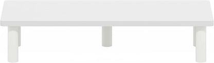Furinno TURN-N-TUBE Monitor Stand Riser, 23.6"W Rectangle Monitor Riser, Toolless Laptop Stand for Desk, Office Desk Accessories, Desk Organizers and Accessories, For Study Room, Dorm, Plain White