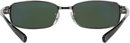 Ray-Ban RB3364 Metal Polarized Rectangular Sunglasses