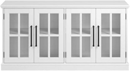 Bush Furniture Westbrook 60W TV Stand for 75 Inch TV in White Ash | Living Room Entertainment Center with Storage