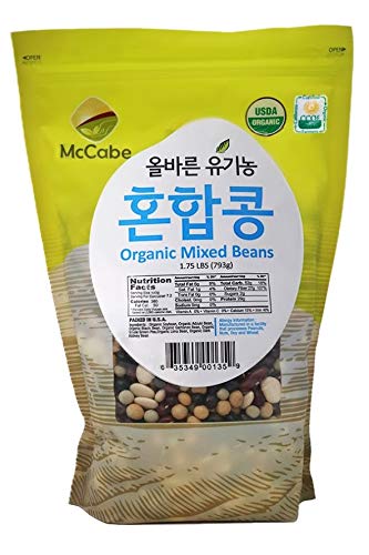 McCabe Organic Mixed Bean - Organic Dried Beans | Rich with Fiber & Minerals | USDA and CCOF Certified | Packed in USA | 1.75Lbs | Pack of 3