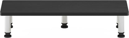 Furinno Turn-N-Tube Monitor Riser Stand, Americano, Stainless Steel Tubes