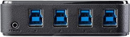 StarTech.com USB 3.0 Peripheral Sharing Switch - 4 USB 3.0 (5Gbps) x 4 Computers - Mac / Windows / Linux - USB A/B Switch - USB Switch (HBS304A24A)