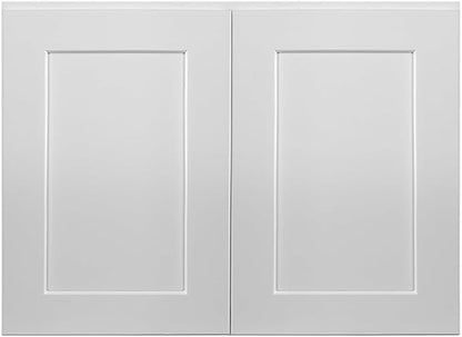 Design House Brookings Shaker Fully Assembled Wall Kitchen Cabinet W3324, 33 W x 12 D x 24 H, Painted White, Solid Wood, Design House, 613406