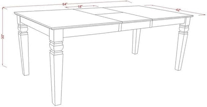 East West Furniture LGVE9-LWH-15 9 Piece Dining Set Includes a Rectangle Dining Room Table with Butterfly Leaf and 8 Baby Blue Linen Fabric Upholstered Chairs, 42x84 Inch, Linen White