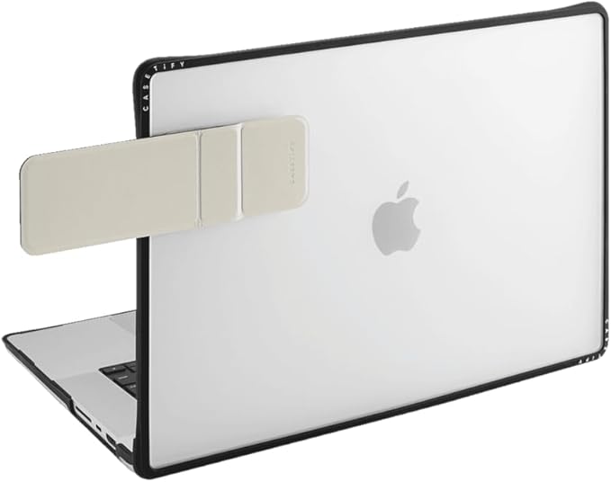 CASETiFY Snappy Laptop Phone Mount [Compatible with Magsafe] - Sunflowers - Black/Beige