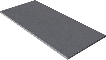 Kaboon Universal Tabletop 55"x27.5", Solid One-Piece Melamine Table Top, Double Desk L-Desk DIY, Home and Office Countertop, Fabric Blue