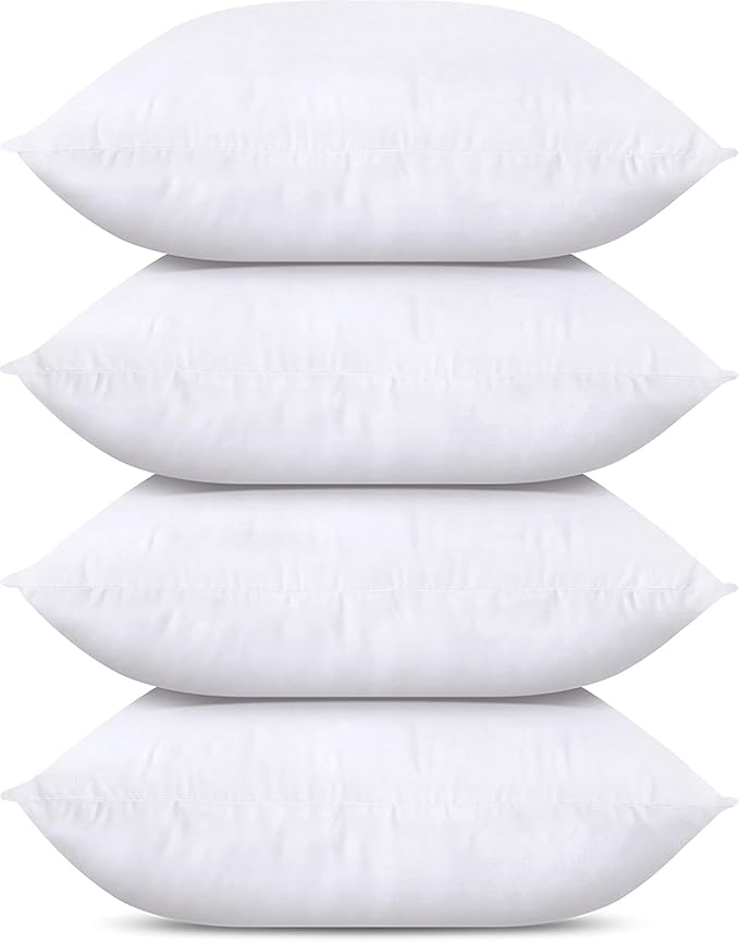 Utopia Bedding Throw Pillows Insert (Pack of 4, White) - 26 x 26 Inches Bed and Couch Pillows - Indoor Decorative Pillow
