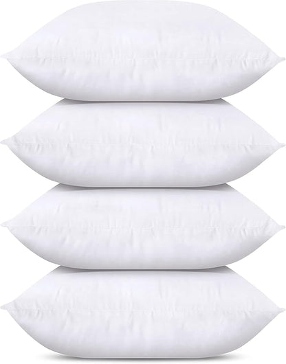 Utopia Bedding Throw Pillows Insert (Pack of 4, White) - 26 x 26 Inches Bed and Couch Pillows - Indoor Decorative Pillow
