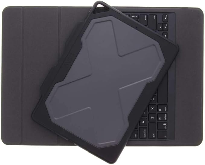 ZAGG Rugged Messenger for iPad Pro 10.5" & Pad Air 10.5" (Gen 3) - 7 Color Backlit Case and Bluetooth Keyboard - Black