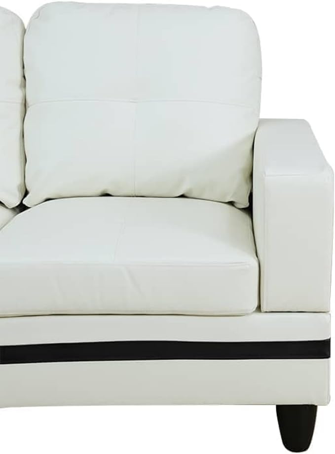 Sectional Couch with Ottoman Storage, L Shaped Sofa Furniture Sets, Modern Modular Couch Comfy Sofa for Living Room Bedroom, White