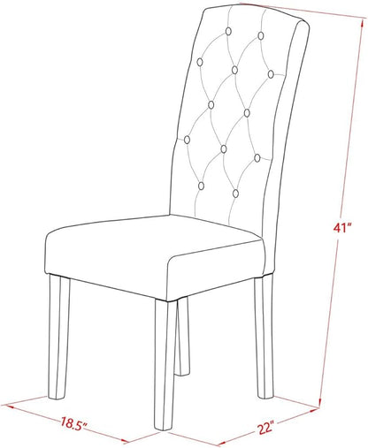 East West Furniture NOCE3-LWH-15 3 Piece Dining Table Set Contains a Rectangle Dining Room Table with Butterfly Leaf and 2 Baby Blue Linen Fabric Parsons Chairs, 32x54 Inch, Linen White
