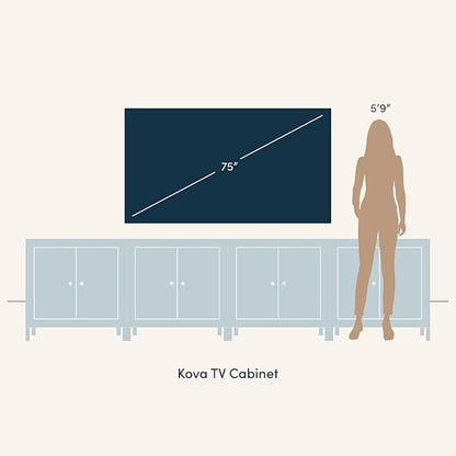 Nathan James Kova Rattan Wood Accent Natural Sideboard Storage Cabinet TV Stand with Matte Metal Frame, Adjustable Shelves and Cane Doors, for Hallway, or Living Room, White/Cane/Brass, Set of 4