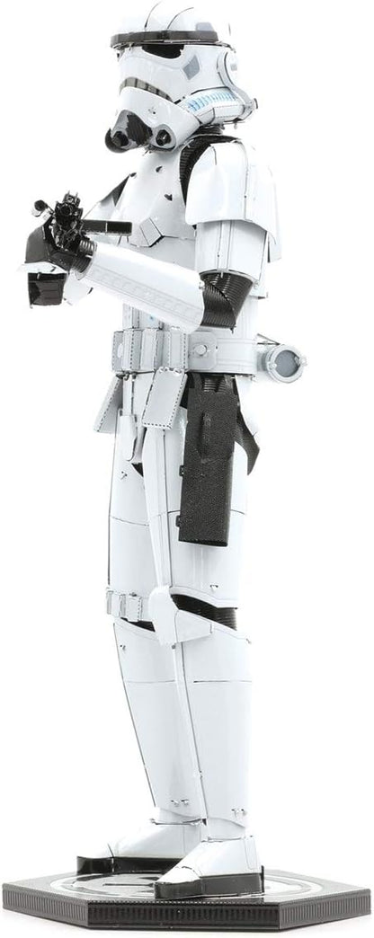 Metal Earth Fascinations Premium Series Star Wars Stormtrooper 3D Metal Model Kit Bundle with Tweezers
