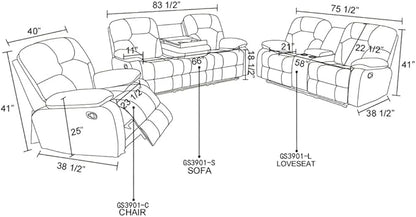 Manual Breathing Leather Reclining Sofa, Leather Recliner Couch, Comfortable Wide Lazy Leather Sofa for Living Room (Brown, Single Chair)