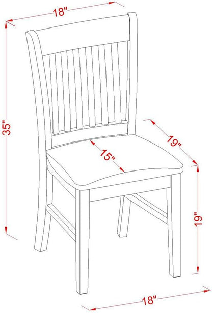 East West Furniture PSNO6C-MAH-C 6 Piece Dining Room Set Contains a Rectangle Kitchen Table with Butterfly Leaf and 4 Linen Fabric Dining Chairs with a Bench, 32x60 Inch, Mahogany