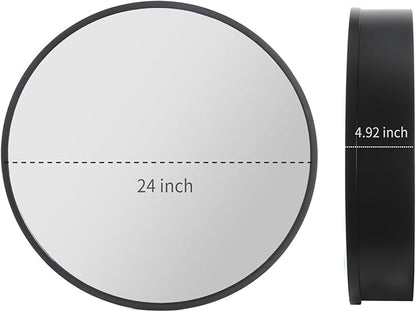 Movo Medicine Cabinet Round 24 Inch x 24 Inch Bathroom Cabinet Mirror, Circular Storage Cabinet Surface Mounted