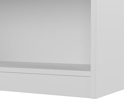 Bush Furniture Universal 17W Narrow 5 Shelf Bookcase in White, Tall Skinny Bookshelf for Home Office Storage or Living Room Organization