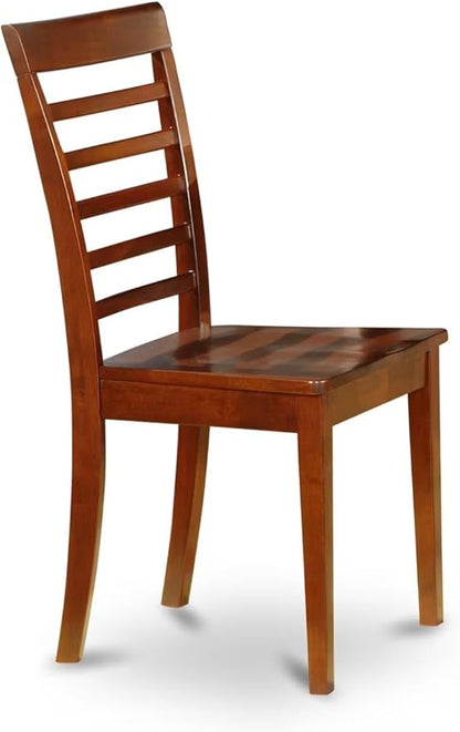 East West Furniture CAML5-MAH-W 5 Piece Kitchen Table Set for 4 Includes a Rectangle Dining Room Table and 4 Dining Chairs, 36x60 Inch, Mahogany