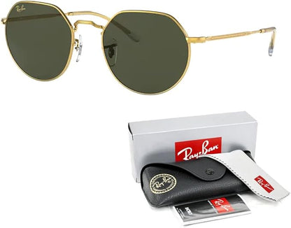 Ray-Ban Jack RB3565 Rounded Hexagonal Sunglasses for Men for Women +BUNDLE with ACCESSORY EYEWEAR KIT