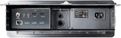 StarTech.com Conference Room Docking Station with Power/Charging; Table Connectivity Box, Universal USB-C Laptop Dock, 60W PD, 4K HDMI, USB Hub, Audio, 2X AC Outlets, 2xUSB Charge Ports, TAA