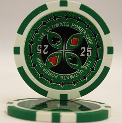 MRC 1000pcs Ultimate Laser Poker Chips Set with Acrylic Case Custom Build