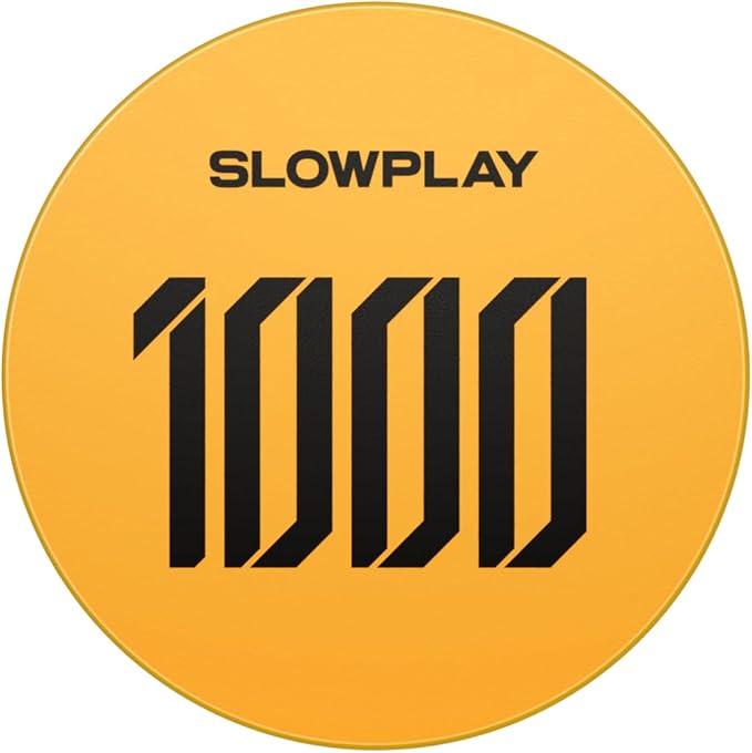 SLOWPLAY Godel Ceramic Poker Chips in Bulk, Casino Grade Ceramic 12-Gram Poker Chip for Texas Hold'em, 43mm Professional Chips Pack of 50 with Denomination of 1000