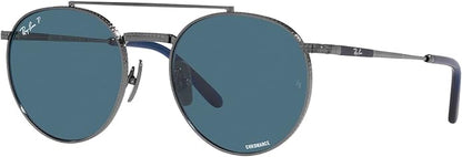 Ray-Ban Unisex Rb8237 Round II Titanium Round Sunglasses
