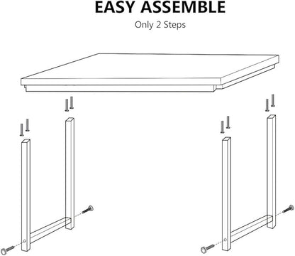 Tribesigns Computer Desk, 63 inch Large Office Desk Computer Table Study Writing Desk for Home Office, White