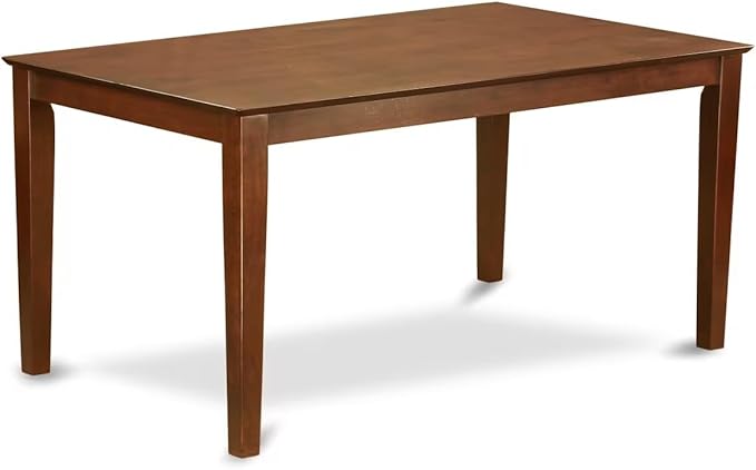 East West Furniture CAAB5-MAH-72 5 Piece Dining Set Includes a Rectangle Dining Room Table and 4 Firebrick Red Faux Leather Upholstered Chairs, 36x60 Inch, Mahogany