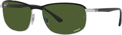 Ray-Ban Unisex Rb3671ch Chromance Rectangular Sunglasses