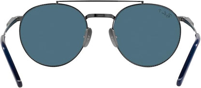 Ray-Ban Unisex Rb8237 Round II Titanium Round Sunglasses