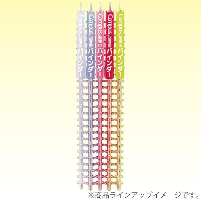Kokuyo Campus Smart Ring Binders 3 Pack, A5 Light Colors Binder Notebooks, Up to 25 Sheets 20 Holes Slim Binder Folder with 10 Campus Sarasara Loose-leaf Paper Each for Study and Journal, Japan Import