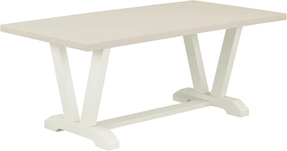 East West Furniture V027SI215-5 5 Piece Dining Table Set for 4 Includes a Rectangle Kitchen Table with V-Legs and 4 Baby Blue Linen Fabric Upholstered Chairs, 40x72 Inch, Multi-Color