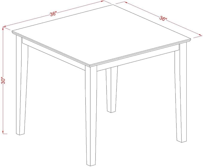 East West Furniture OXEN3-LWH-06 3 Piece Kitchen Table Set for Small Spaces Contains a Square Dining Room Table and 2 Dark Shitake Linen Fabric Upholstered Chairs, 36x36 Inch, Linen White