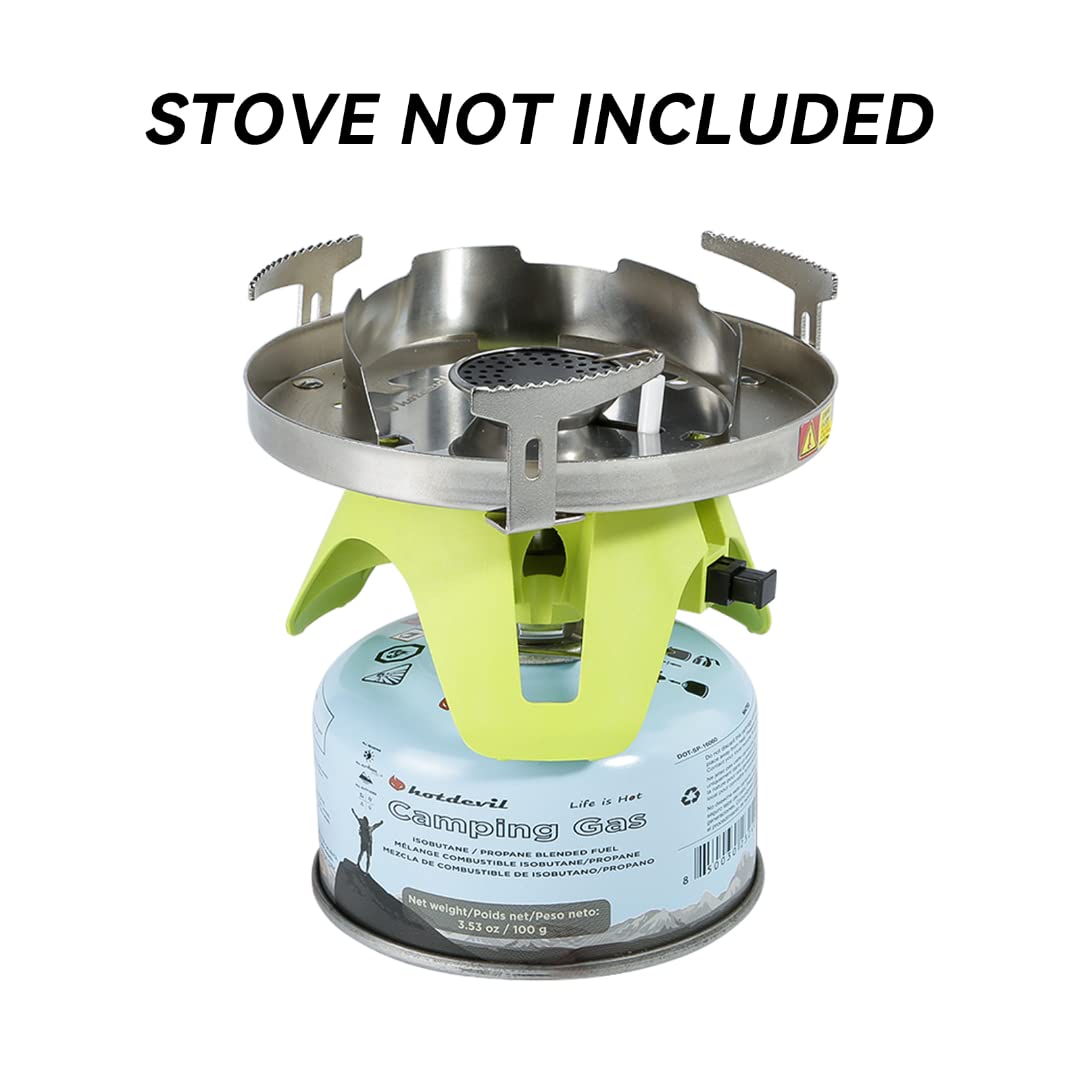 Hotdevil 100 Grams Camping Stove Fuel Butane Propane Blend Isobutane Fuel Canister (4 packs) Camping Fuel Gas Canister Light-weight Compact Camping Fuel Suitable for ALL Seasons 3.53oz