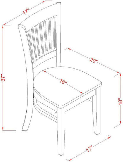 East West Furniture BOVA5-LWH-W 5 Piece Dining Room Furniture Set Includes a Round Kitchen Table and 4 Dining Chairs, 42x42 Inch, Linen White