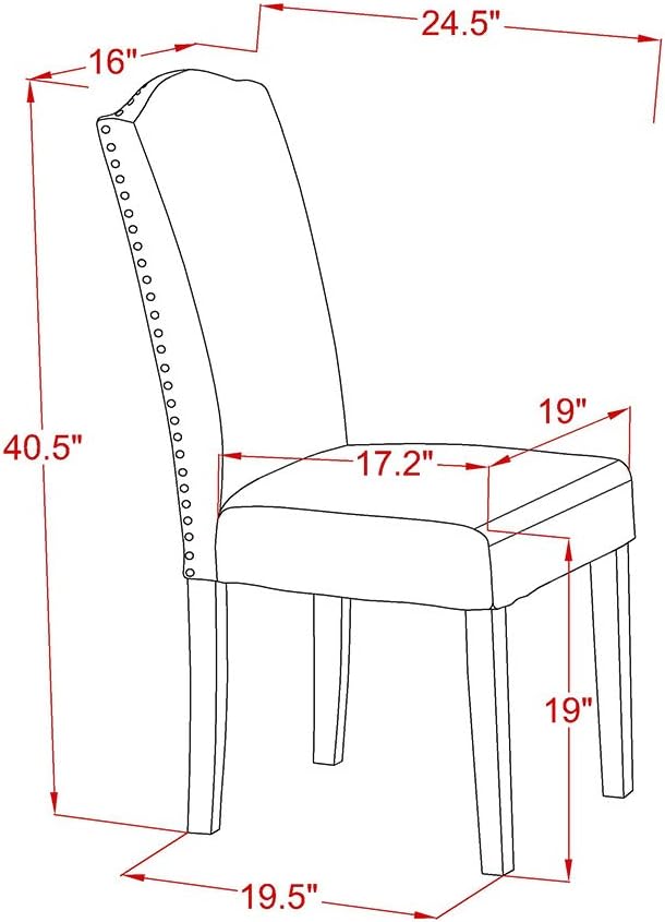 East West Furniture X027EN206-9 9 Piece Dining Table Set Includes a Rectangle Dining Room Table with X-Legs and 8 Dark Shitake Linen Fabric Upholstered Chairs, 40x72 Inch, Multi-Color