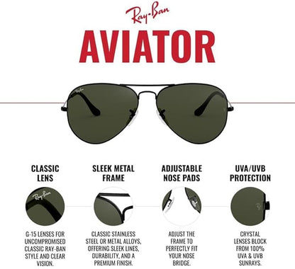 Ray-Ban RB3025 Classic Aviator Sunglasses