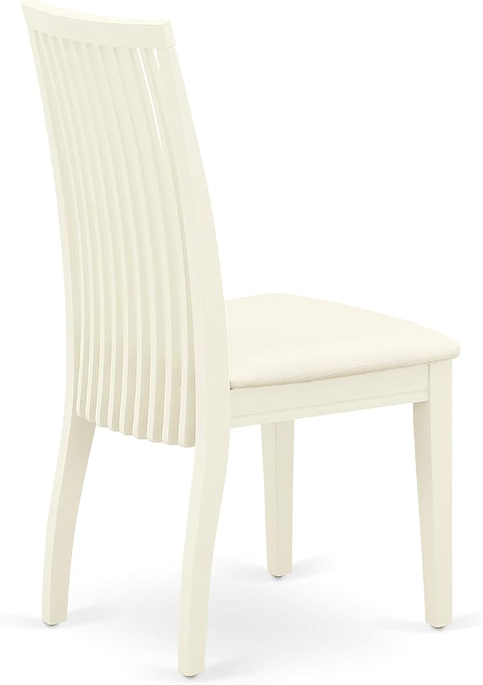 East West Furniture LGIP7-LWH-C 7 Piece Dinette Set Consist of a Rectangle Dining Room Table with Butterfly Leaf and 6 Linen Fabric Upholstered Dining Chairs, 42x84 Inch, Linen White