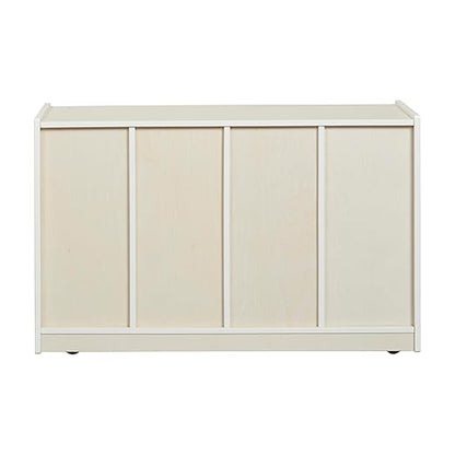 ECR4Kids 12 Cubby Mobile Tray Storage Cabinet, 3x4, Classroom Furniture, White Wash
