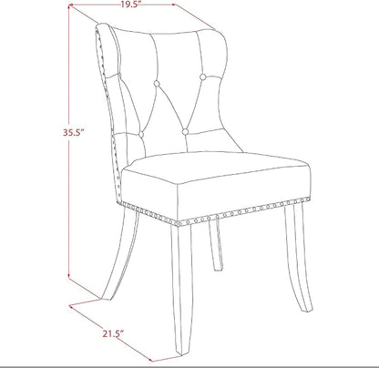 East West Furniture V027SI215-6 6 Piece Dining Set Contains a Rectangle Dining Room Table with V-Legs and 4 Baby Blue Linen Fabric Parson Chairs with a Bench, 40x72 Inch, Multi-Color