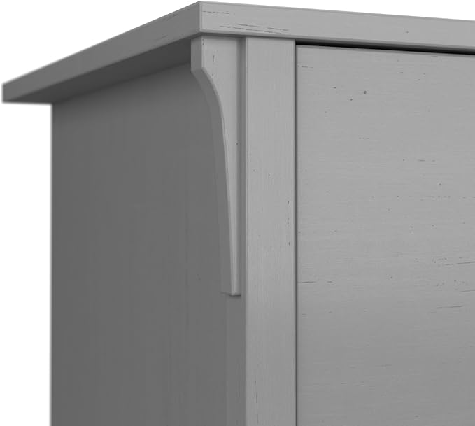 Bush Furniture Salinas 5 Shelf Bookcase in Cape Cod Gray, Tall Bookshelf, Large Book Shelf for Living Room, Home Office, or Entryway