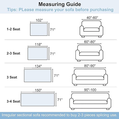 Boho Sofa Cover, Couch Covers for 3 Cushion Couch Sofa Pet Friendly, Sofa Cover Washable, Soft Chenille Living Room Couch Covers Slipcover, Pet Furniture Protecto (2# White, 71" x 134")